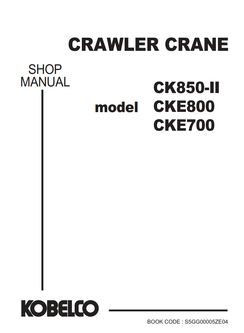 KOBELCO CK850-II CKE800 CKE700 CRANE