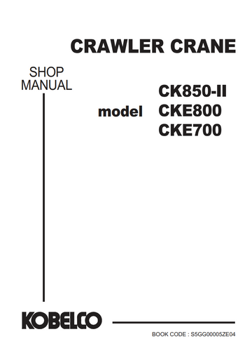 KOBELCO CK850-II CKE800 CKE700 CRANE