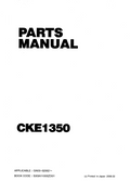 KOBELCO CKE1350 CRAWLER CRANE PARTS CATALOG