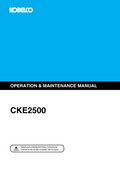 KOBELCO CKE2500 CRAWLER CRANE MAINTENANCE MANUAL