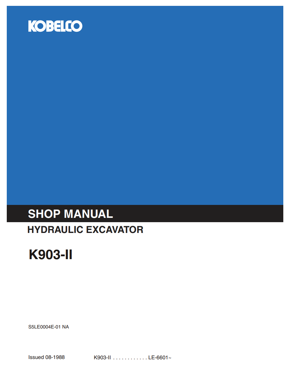 KOBELCO K903-II CRAWLER EXCAVATOR