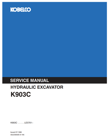 KOBELCO K903C CRAWLER EXCAVATOR