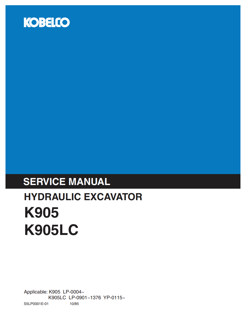 KOBELCO K905 K905LC CRAWLER EXCAVATOR