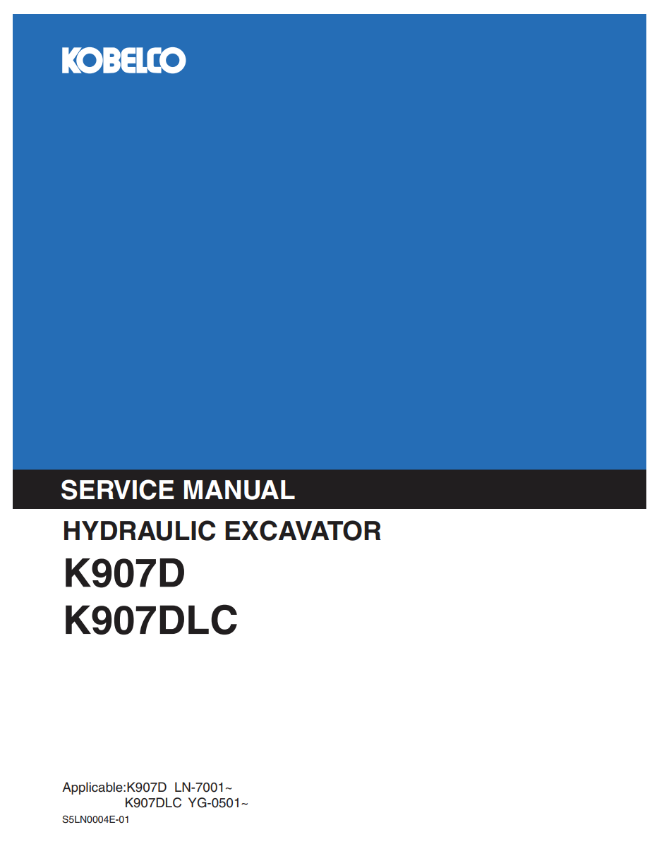 KOBELCO K907D K907DLC CRAWLER EXCAVATOR