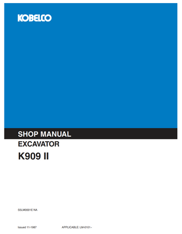 KOBELCO K909-II TRACKED EXCAVATOR