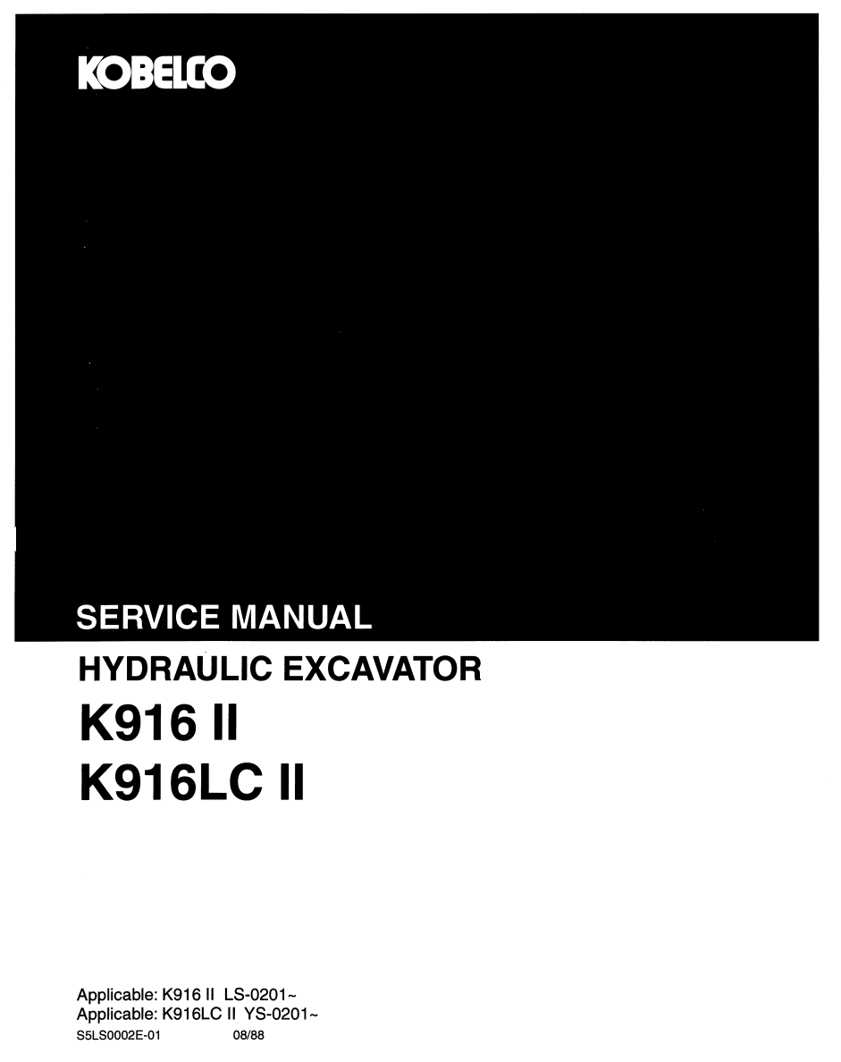 KOBELCO K916 II K916LC II CRAWLER EXCAVATOR