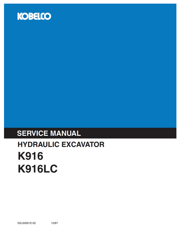 KOBELCO K916 K916LC TRACKED EXCAVATOR