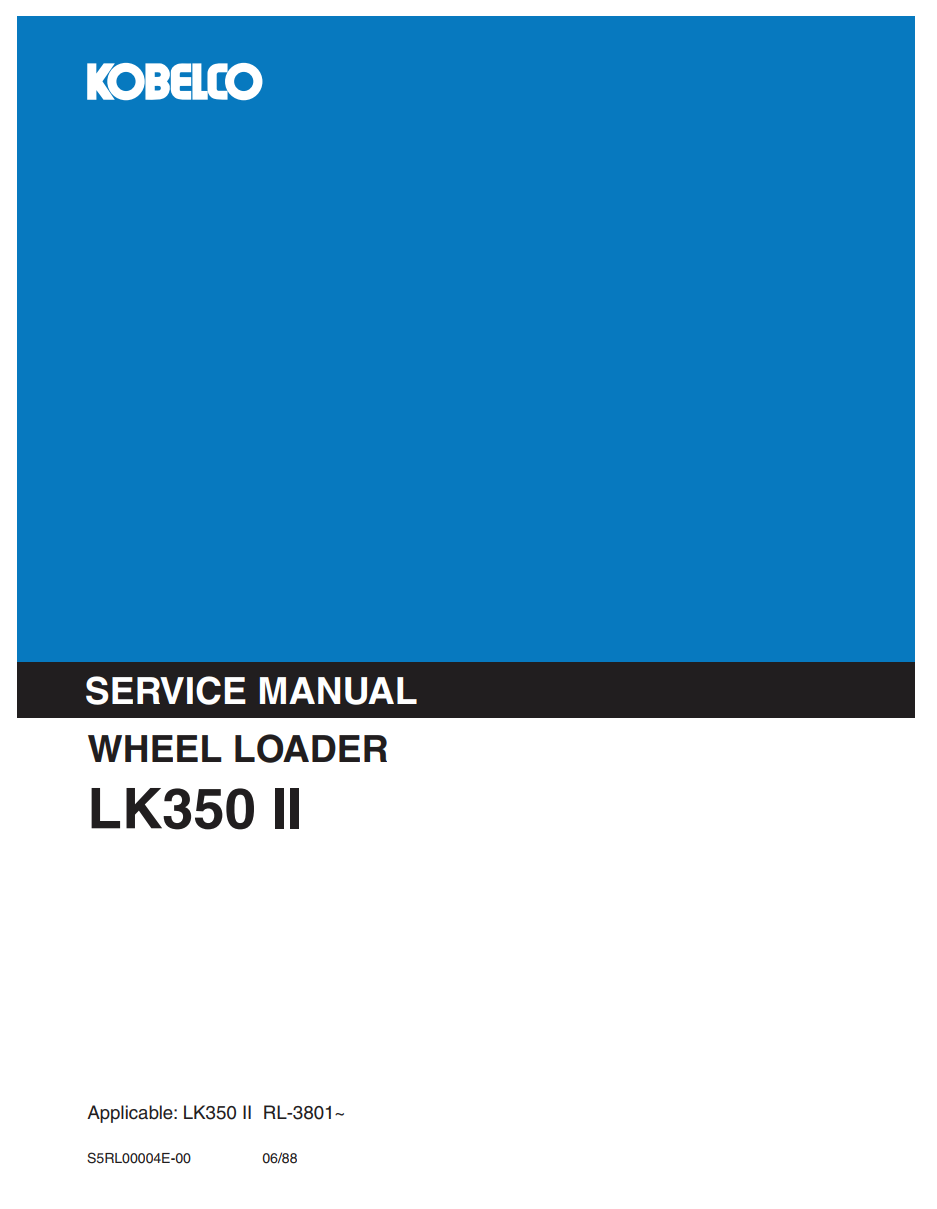 KOBELCO LK350 II WHEEL LOADER DOZER EXCAVATOR