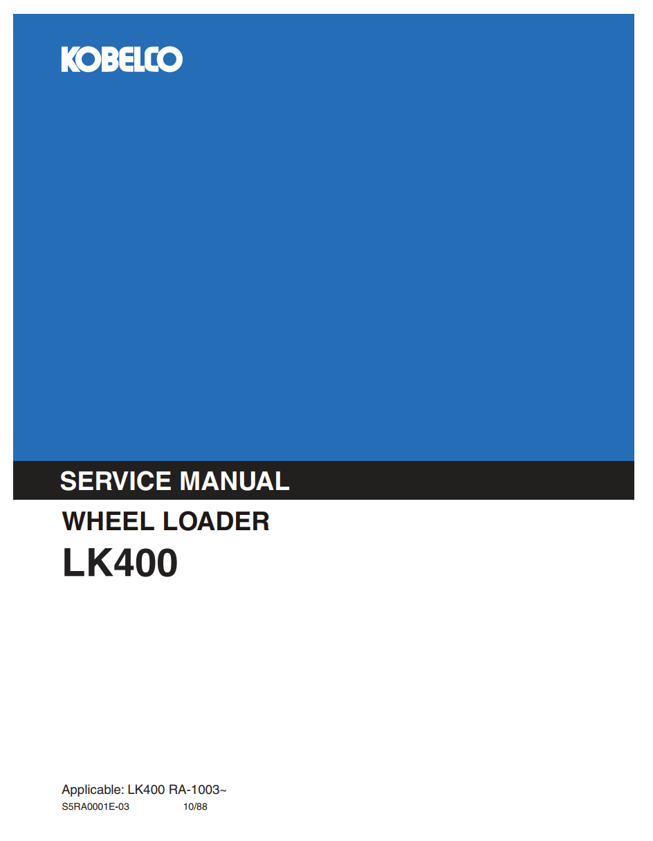 KOBELCO LK400 WHEEL LOADER DOZER EXCAVATOR