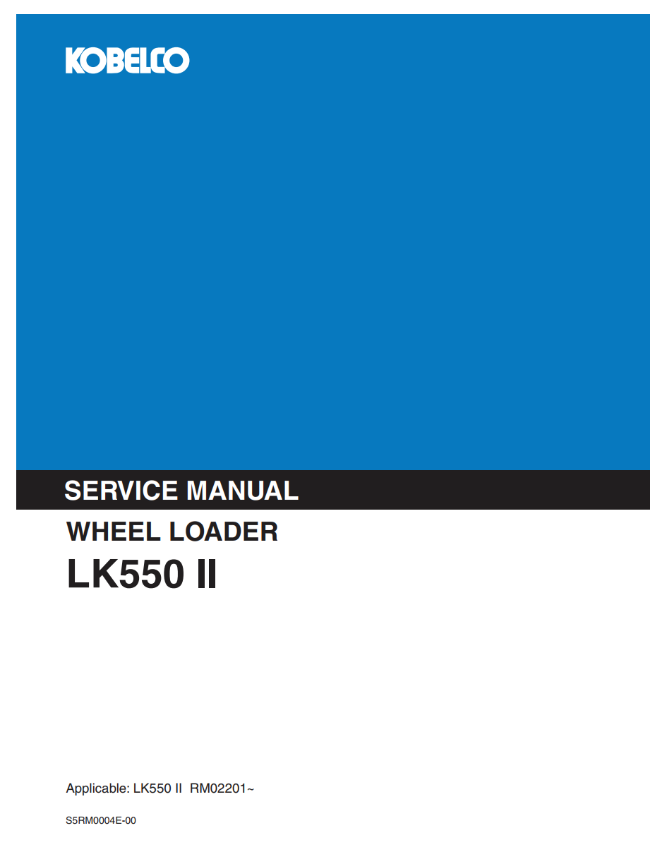 KOBELCO LK550 II WHEEL LOADER DOZER EXCAVATOR