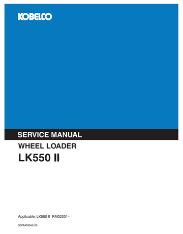 KOBELCO LK550 II WHEEL LOADER DOZER EXCAVATOR