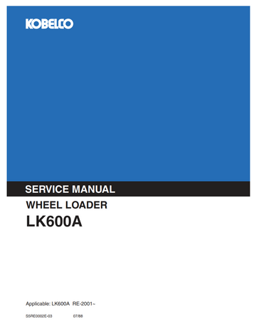 KOBELCO LK600A WHEEL LOADER DOZER