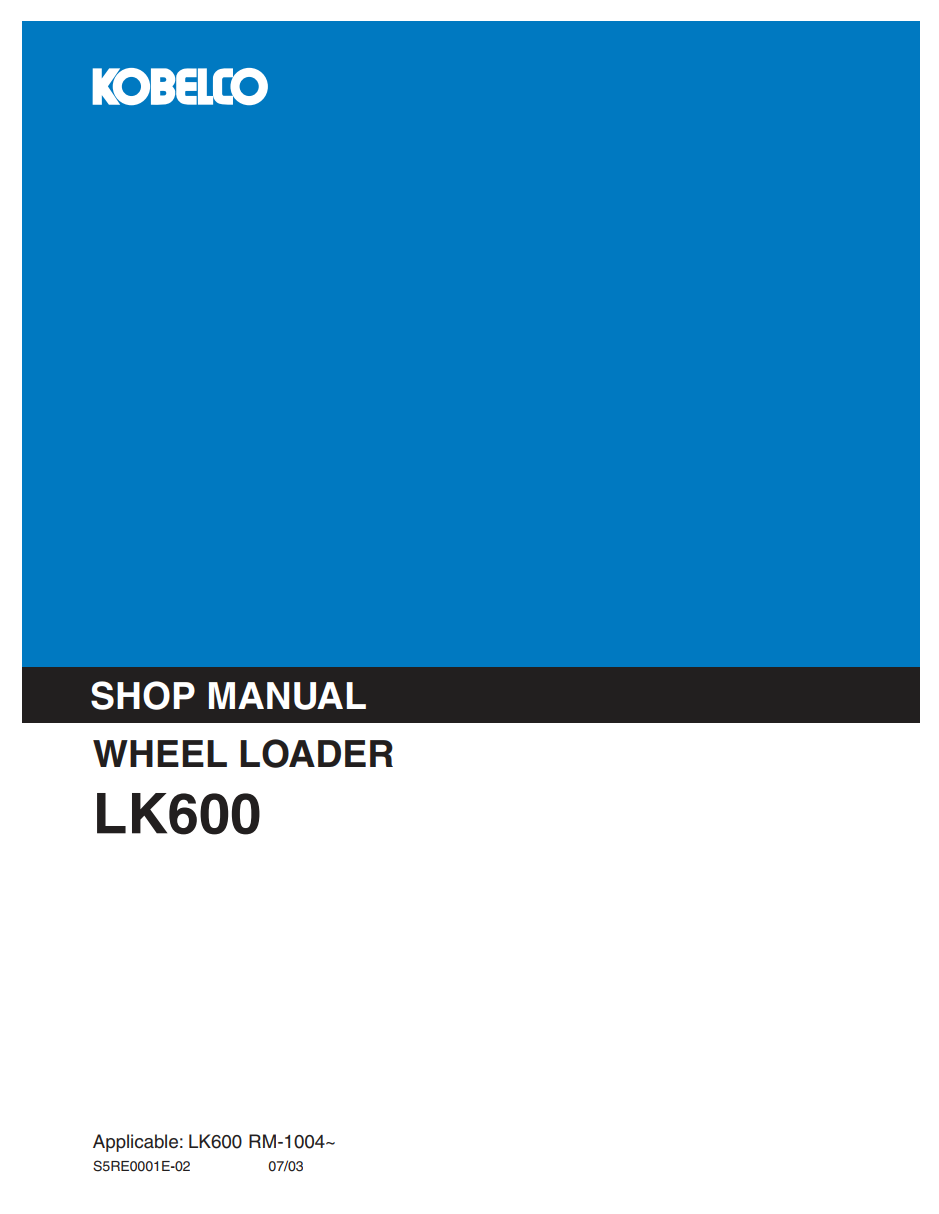 KOBELCO LK600 WHEEL LOADER DOZER EXCAVATOR