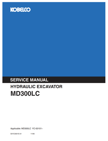 KOBELCO MD300LC CRAWLER EXCAVATOR