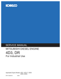 KOBELCO MITSUBISHI 4D3, DR INDUSTRIAL DIESEL ENGINE