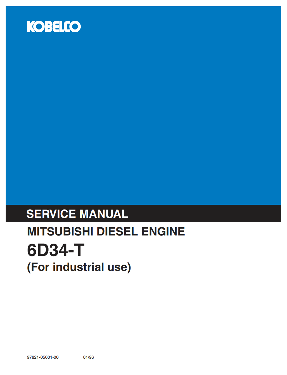 KOBELCO MITSUBISHI 6D34-T INDUSTRIAL DIESEL ENGINE