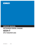 KOBELCO MITSUBISHI 6D34-T INDUSTRIAL DIESEL ENGINE