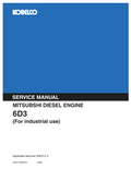 KOBELCO MITSUBISHI 6D3 INDUSTRIAL DIESEL ENGINE