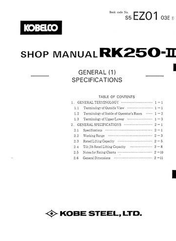 KOBELCO RK250-II MOBILE CRANE