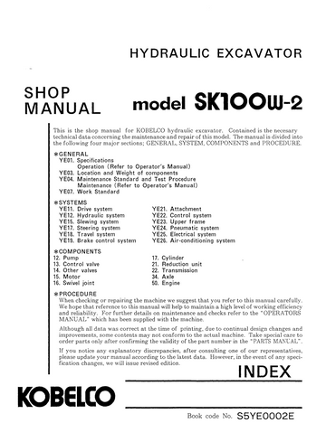 KOBELCO SK100W-2 CRAWLER EXCAVATOR