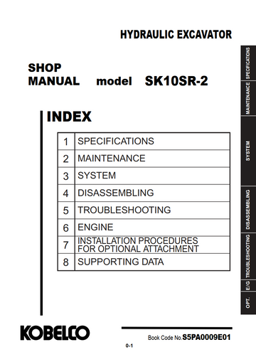 KOBELCO SK10SR-2 MINI COMPACT CRAWLER EXCAVATOR