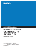 KOBELCO SK115DZLC IV, SK120LC IV CRAWLER EXCAVATOR