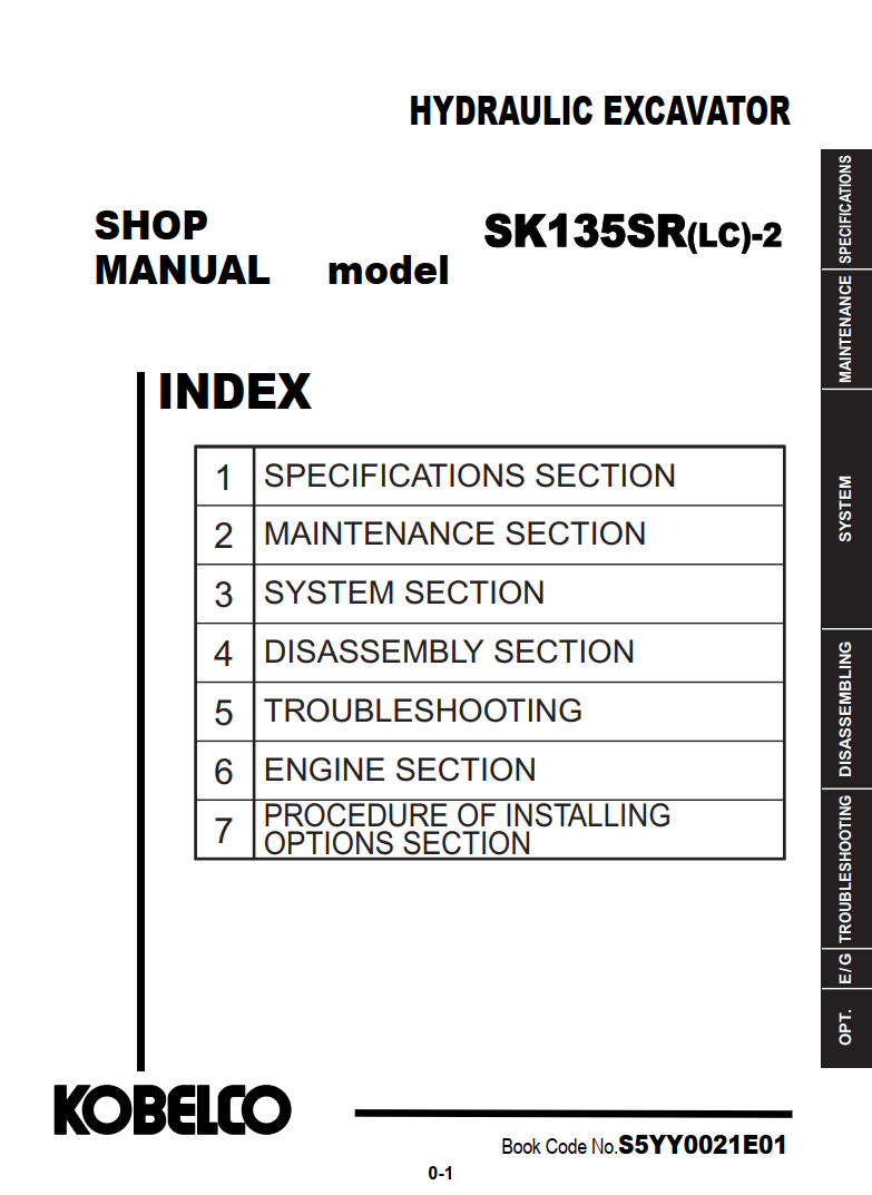 KOBELCO SK135SR(LC)-2 CRAWLER EXCAVATOR
