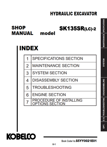 KOBELCO SK135SR(LC)-2 CRAWLER EXCAVATOR