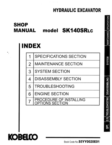 KOBELCO SK140SRlc CRAWLER EXCAVATOR