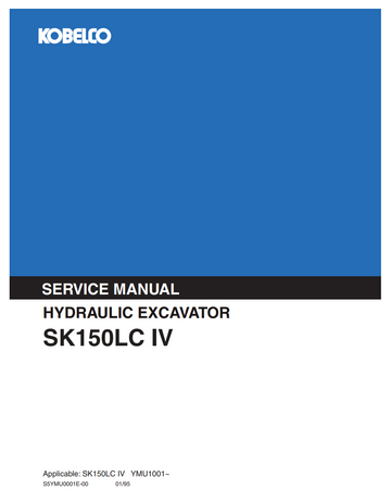 KOBELCO SK150LC IV CRAWLER EXCAVATOR