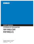 KOBELCO SK150(LC) IV, ED180 (LC) CRAWLER EXCAVATOR