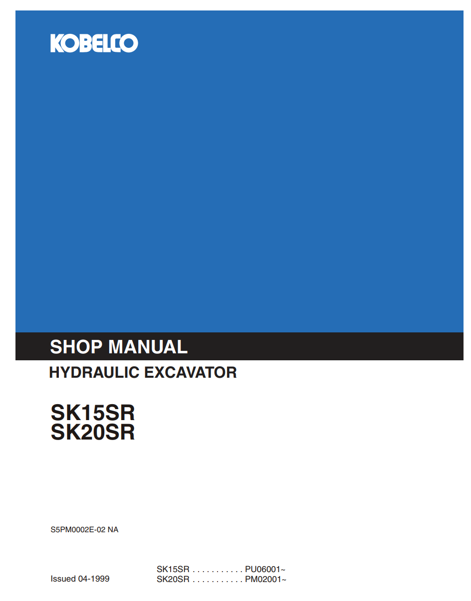 KOBELCO SK15SR SK20SR CRAWLER  EXCAVATOR