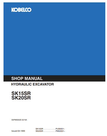 KOBELCO SK15SR SK20SR CRAWLER  EXCAVATOR