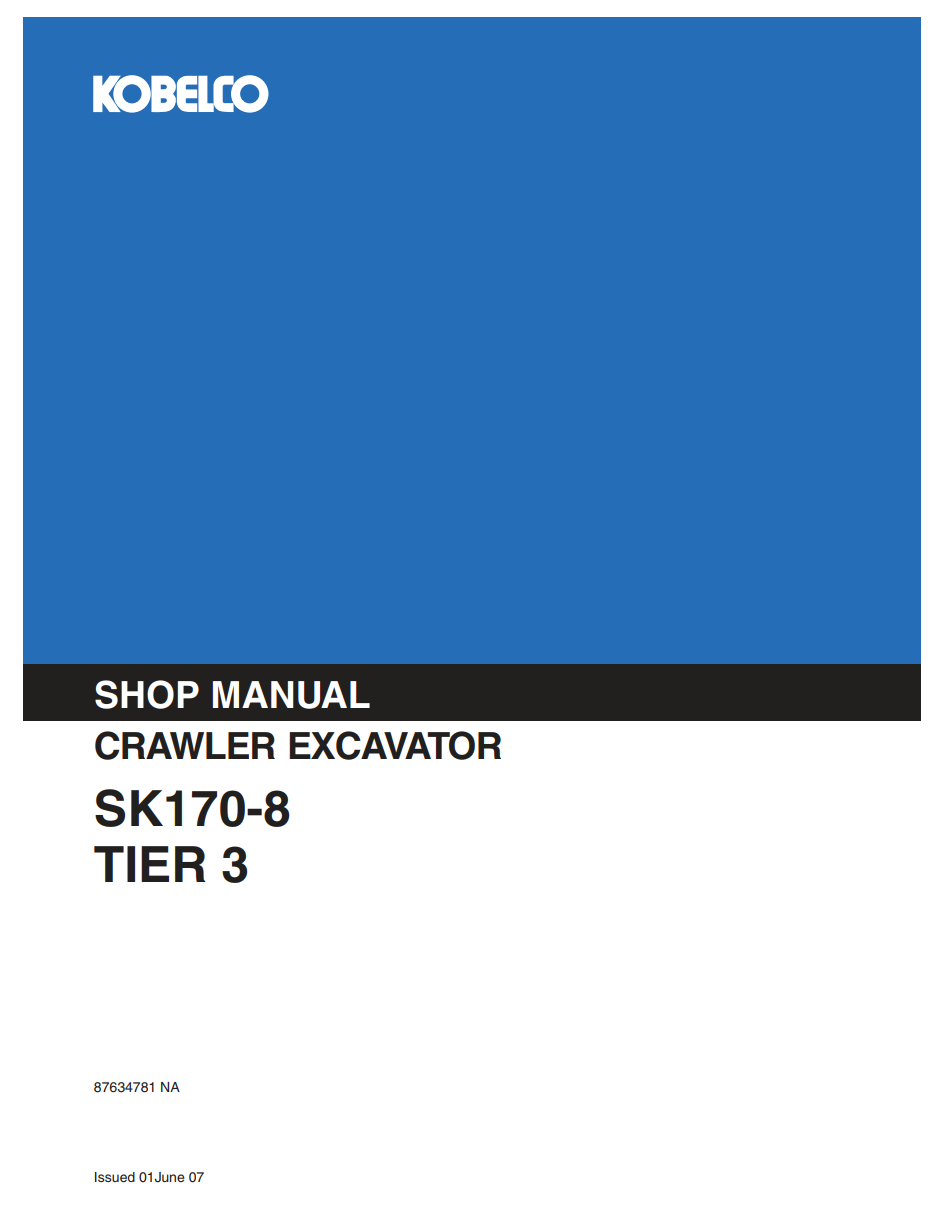 KOBELCO SK170-8 TIER 3 CRAWLER EXCAVATOR