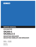 KOBELCO SK200-2, SK200LC-2 MOUNTING BREAKER, NIBBLER, BREAKER HYDRAULIC EXCAVATOR