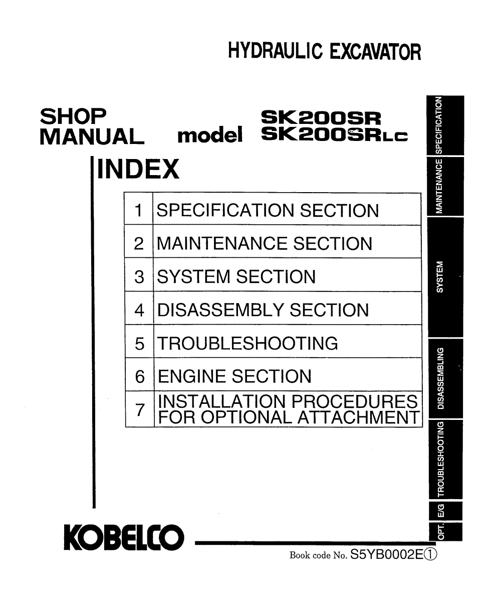 KOBELCO SK200SR SK200SRLC 