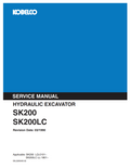 KOBELCO SK200, SK200LC CRAWLER EXCAVATOR