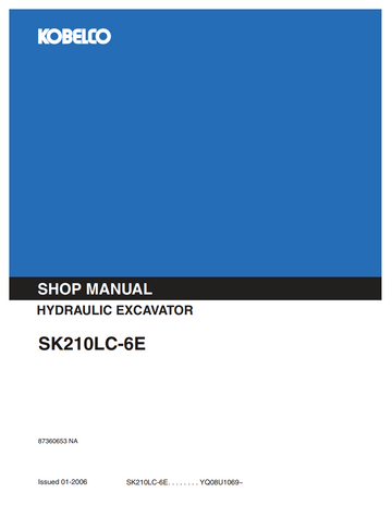 KOBELCO SK210LC-6E CRAWLER EXCAVATOR