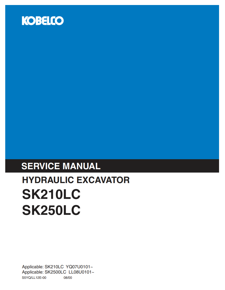 KOBELCO SK210LC, SK250LC CRAWLER EXCAVATOR
