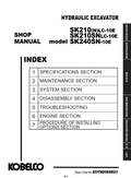 KOBELCO SK210(N)LC-10E, SK210SNLC-10E, SK240SN-10E HYDRAULIC EXCAVATOR