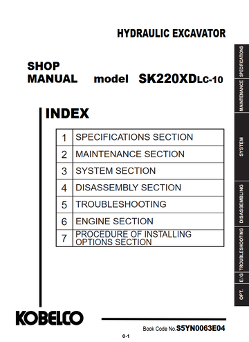 KOBELCO SK220XDLC-10 HYDRAULIC TRACKED EXCAVATOR
