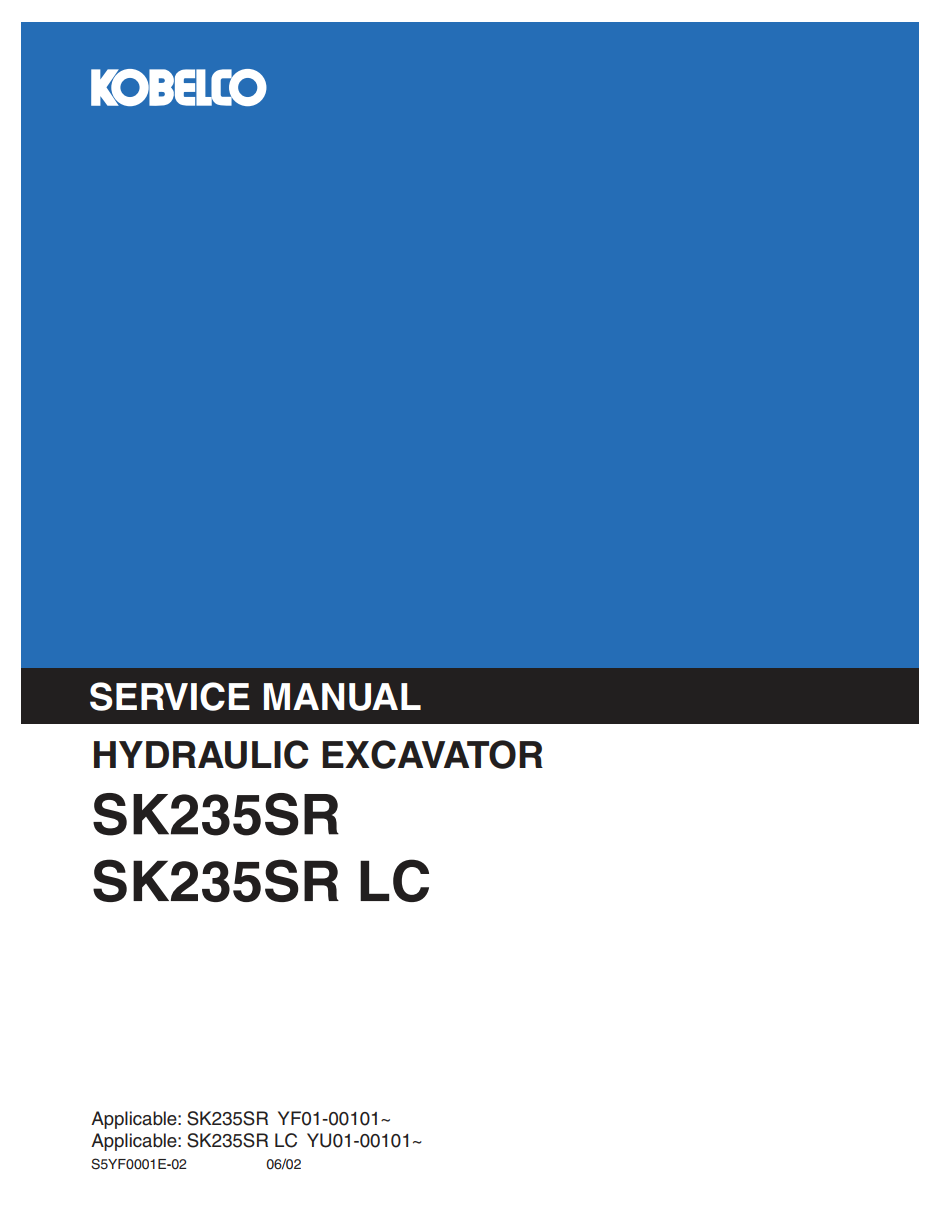 KOBELCO SK235SR, SK235SR LC CRAWLER EXCAVATOR