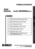 KOBELCO SK260SR(N)LC-3 TRACKED EXCAVATOR