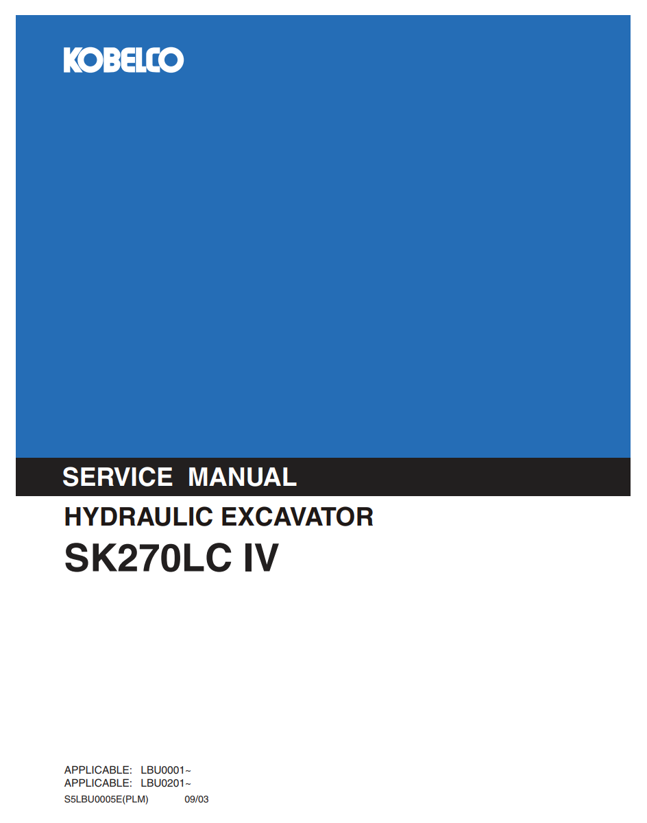 KOBELCO SK270LC IV CRAWLER EXCAVATOR