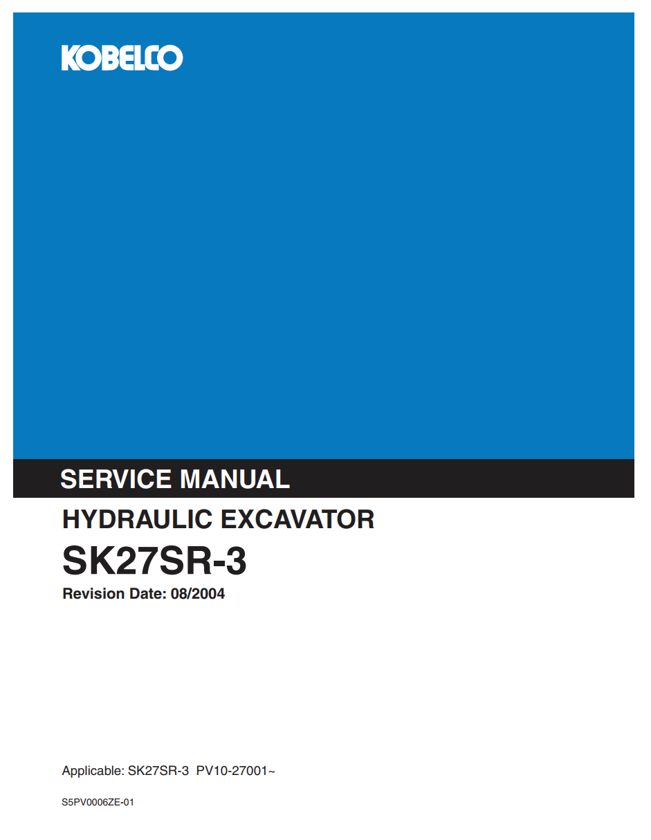 KOBELCO SK27SR-3 CRAWLER EXCAVATOR