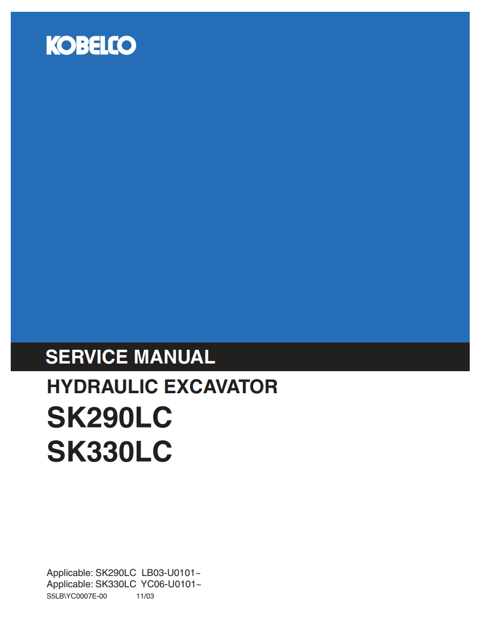 KOBELCO SK290LC, SK330LC CRAWLER EXCAVATOR