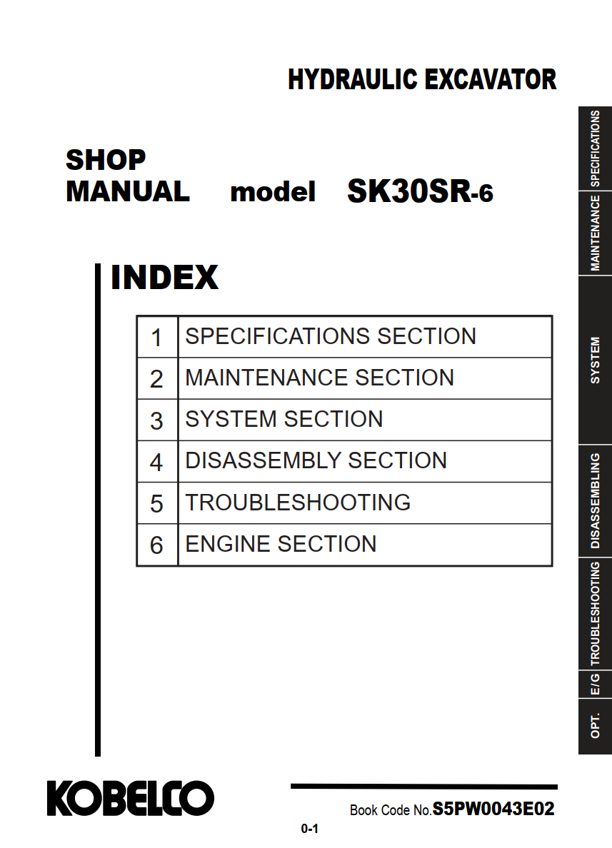 KOBELCO SK30SR-6 CRAWLER EXCAVATOR