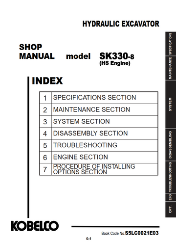 KOBELCO SK330-8 HS ENGINE TRACKED EXCAVATOR