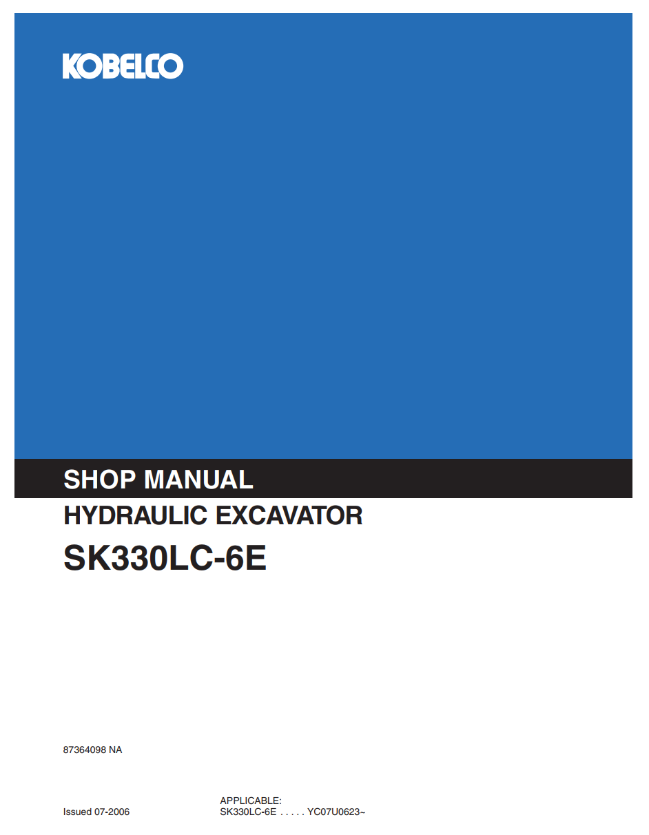 KOBELCO SK330LC-6E CRAWLER EXCAVATOR