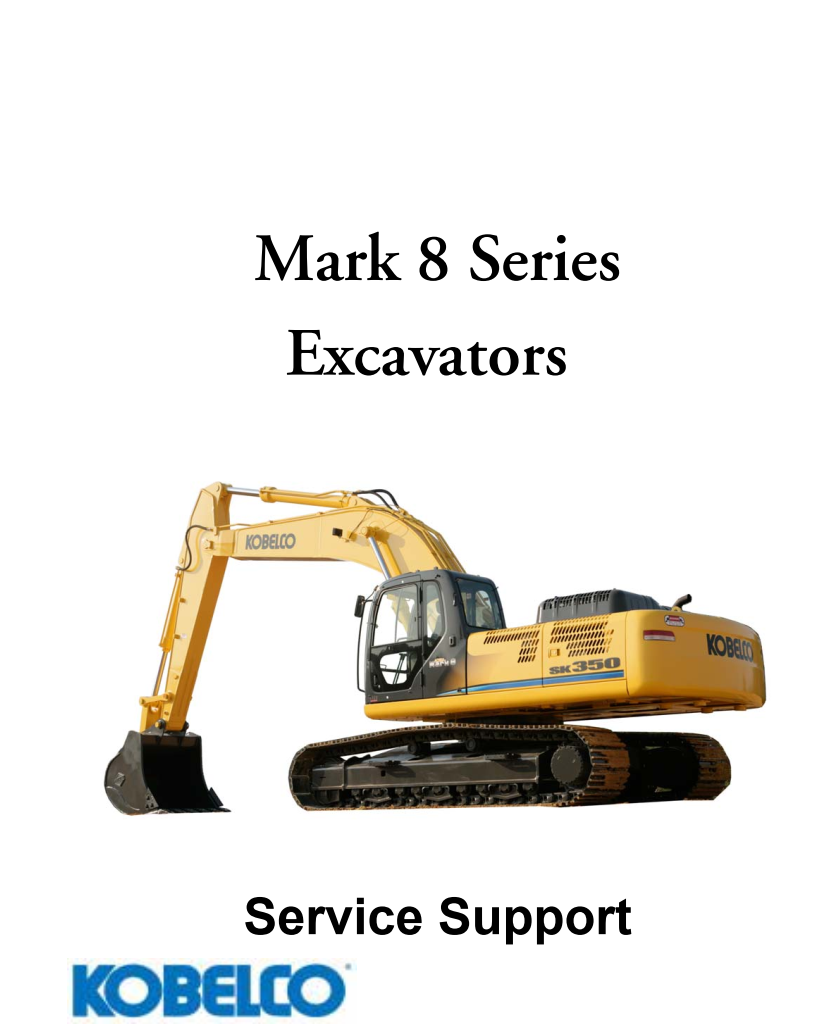 KOBELCO SK350-8 ACERA MARK 8 TIER III EXCAVATOR OPERATION MAINTENANCE MANUAL